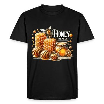 Marchand de miel Apiculteur Cadeau d’apiculteur - T-shirt Premium bio Homme - noir - Devant - Nico (187cm)