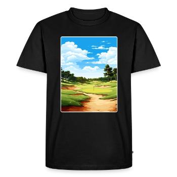 Quali Hollow Golf Club Travel Poster Souvenir WPA - Men's Premium Organic T-Shirt - black - Front - Nico (187cm)