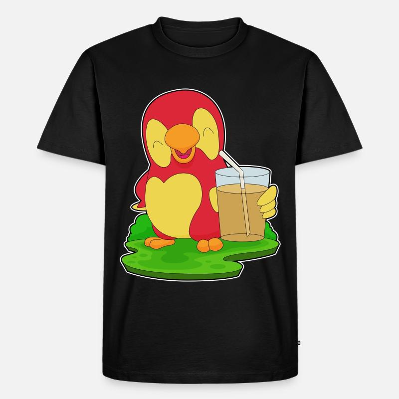 Papagei Saft - Männer Premium Bio T-Shirt - Schwarz