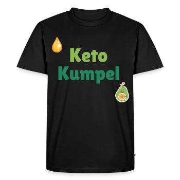 Keto Buddy - T-shirt Premium bio Homme - noir - Devant - Nico (187cm)