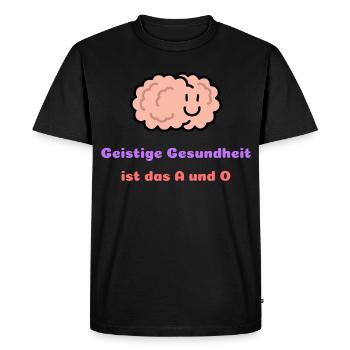 Mental health is the be-all and end-all - Men's Premium Organic T-Shirt - black - Front - Nico (187cm)