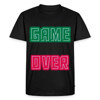 Fin de partie, niveau d’achèvement débloqué - T-shirt Premium bio Homme - noir - Devant - Nico (187cm)
