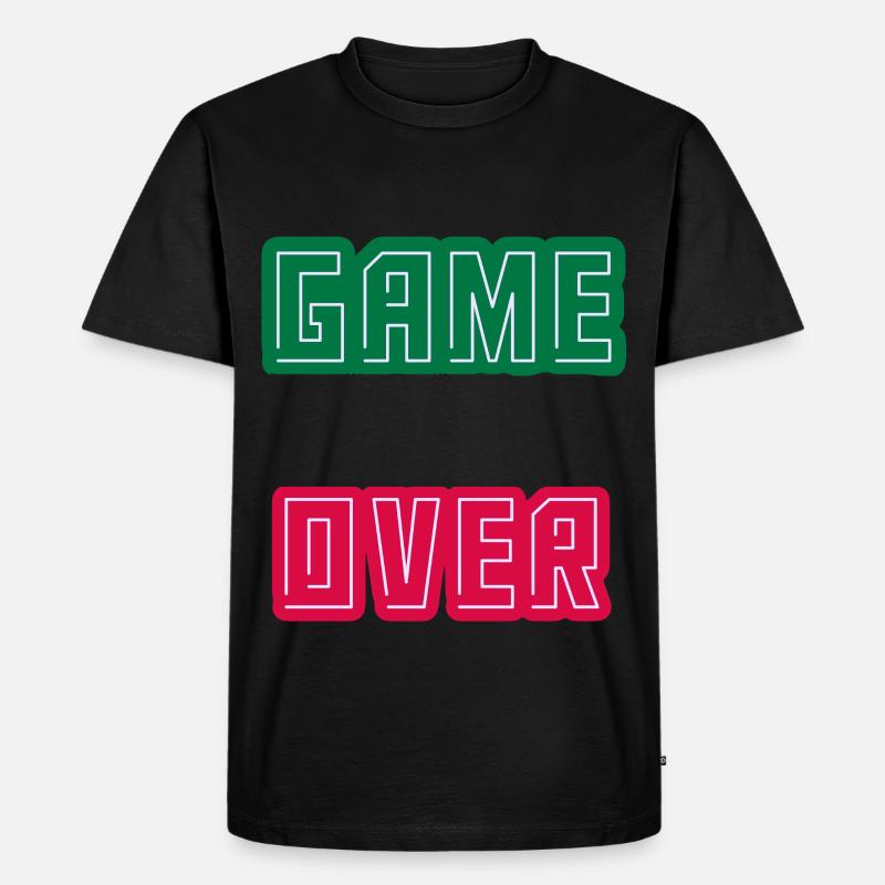 Game Over, Abschluss Level Freigeschaltet - Männer Premium Bio T-Shirt - Schwarz