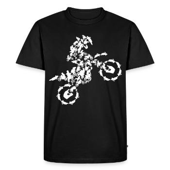 Motocross Silhouette - T-shirt Premium bio Homme - noir - Devant - Nico (187cm)