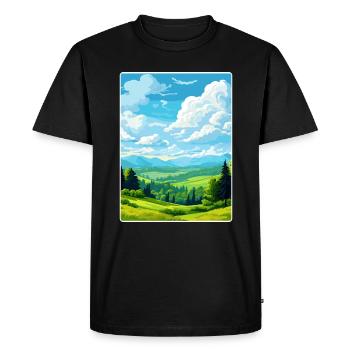 Upper Palatinate Germany Travel Poster Souvenir - Men's Premium Organic T-Shirt - black - Front - Nico (187cm)