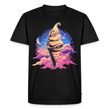 Eistüte Traumhaft - Men's Premium Organic T-Shirt - black - Front - Nico (187cm)