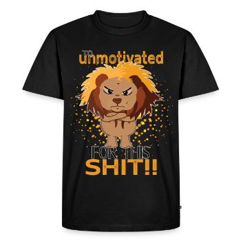 Löwe Comic Style - Trop démotivé pour cette merde - T-shirt Premium bio Homme - noir - Devant - Nico (187cm)