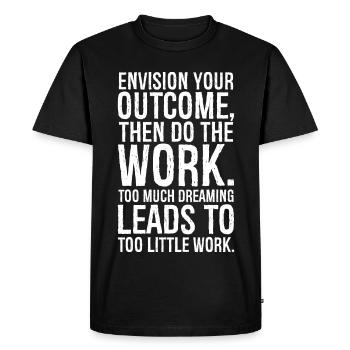 Imaginez votre résultat, puis faites le travail - T-shirt Premium bio Homme - noir - Devant - Nico (187cm)