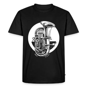 Dessin de tuba - T-shirt Premium bio Homme - noir - Devant - Nico (187cm)