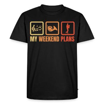 French horn player weekend routine - Men's Premium Organic T-Shirt - black - Front - Nico (187cm)