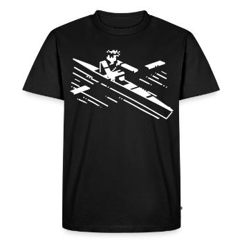 Aviron style dessin animé - T-shirt Premium bio Homme - noir - Devant - Nico (187cm)