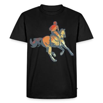 Equitation - Men's Premium Organic T-Shirt - black - Front - Nico (187cm)