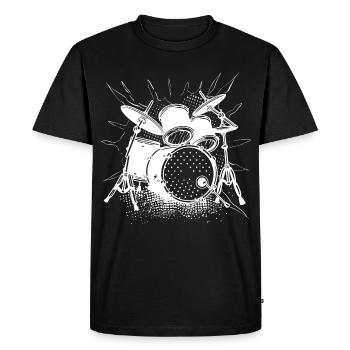 Graphiques de batterie - T-shirt Premium bio Homme - noir - Devant - Nico (187cm)