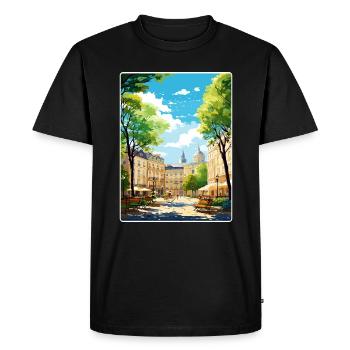 Aix En Provence France Affiche de voyage Souvenir WPA - T-shirt Premium bio Homme - noir - Devant - Nico (187cm)