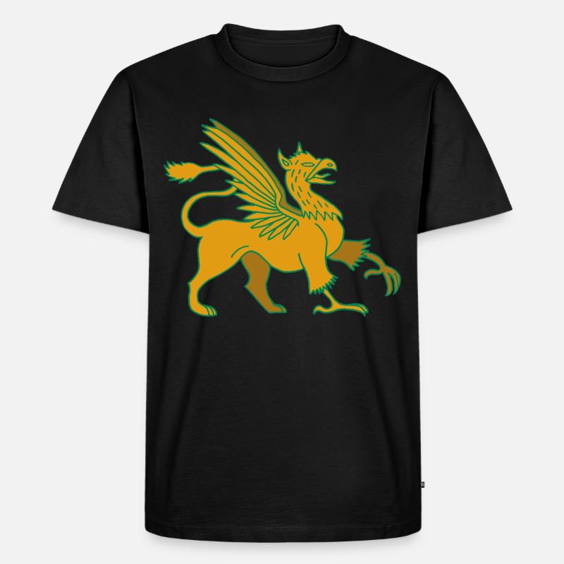Fabelhaftes Tier, der Greif - Männer Premium Bio T-Shirt - Schwarz