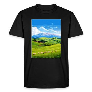 Gran Sasso Monti Della Laga National Park Travel - Men's Premium Organic T-Shirt - black - Front - Nico (187cm)
