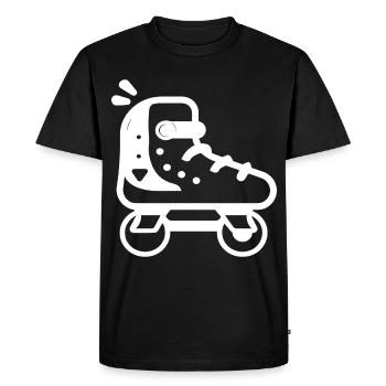 Roller Skates Cartoon Style - Men's Premium Organic T-Shirt - black - Front - Nico (187cm)
