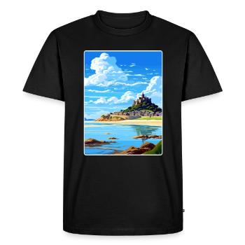 Marazion Cornouailles Angleterre Affiche de voyage souvenir - T-shirt Premium bio Homme - noir - Devant - Nico (187cm)