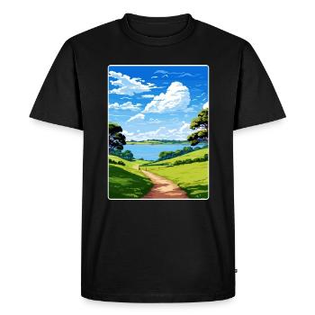 Mount Edgcumbe Country Park Cornwall England - Men's Premium Organic T-Shirt - black - Front - Nico (187cm)
