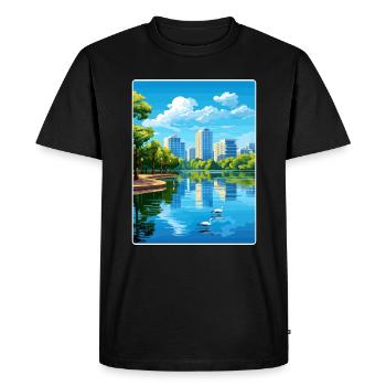 Orlando Beach Florida City Travel Poster Souvenir - Men's Premium Organic T-Shirt - black - Front - Nico (187cm)