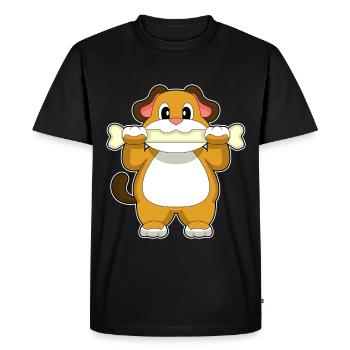 Os de chien - T-shirt Premium bio Homme - noir - Devant - Nico (187cm)