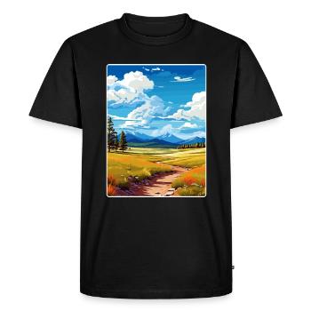 Affiche de voyage du parc national du Grand Bassin - T-shirt Premium bio Homme - noir - Devant - Nico (187cm)