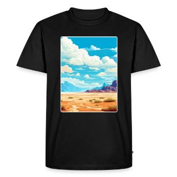 Carte de voyage californienne du parc national de la Vallée de la Mort - T-shirt Premium bio Homme - noir - Devant - Nico (187cm)