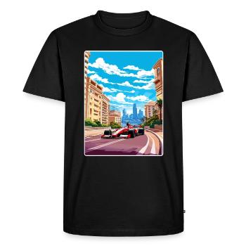 Monaco Circuit Motorsport Race Race Travel Poster - Men's Premium Organic T-Shirt - black - Front - Nico (187cm)