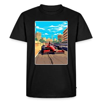 Circuit de Barcelone Motorsport Race Espagne Voyage WPA - T-shirt Premium bio Homme - noir - Devant - Nico (187cm)