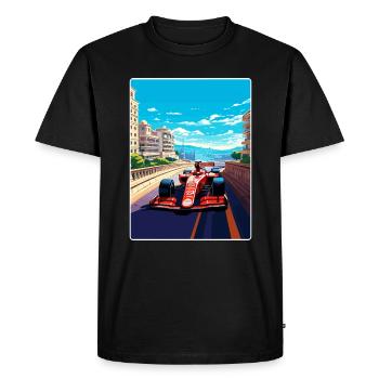 Monaco Circuit Motorsport Race Race Travel Poster - Men's Premium Organic T-Shirt - black - Front - Nico (187cm)