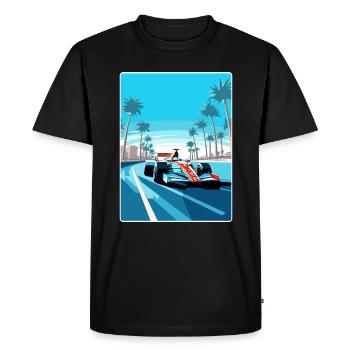 Abu Dhabi Circuit Motorsport Race Emirats Arabes Unis Travel Card - T-shirt Premium bio Homme - noir - Devant - Nico (187cm)