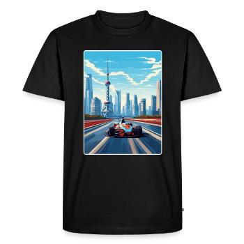 Shanghai Circuit Motorsport Race China Travel Card - T-shirt Premium bio Homme - noir - Devant - Nico (187cm)