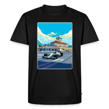 Circuit de Sotchi Motorsport Race Russian Travel Card - T-shirt Premium bio Homme - noir - Devant - Nico (187cm)