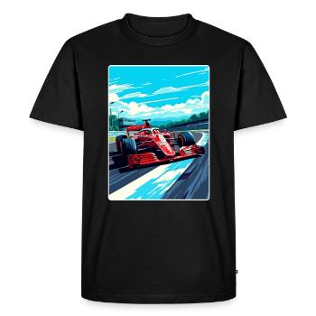 Affiche de voyage de la course automobile du circuit de Monza en Italie - T-shirt Premium bio Homme - noir - Devant - Nico (187cm)