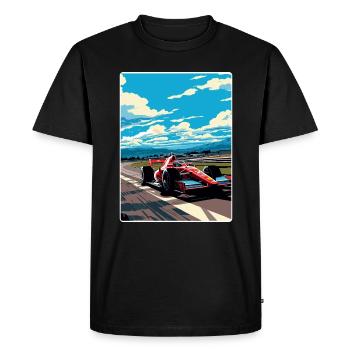 Affiche de voyage de la course de sport automobile du circuit de Suzuka au Japon - T-shirt Premium bio Homme - noir - Devant - Nico (187cm)