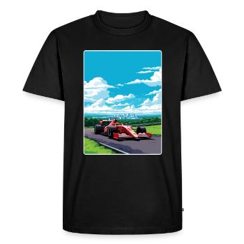 Vivid Formula Racing Car Design - Men's Premium Organic T-Shirt - black - Front - Nico (187cm)