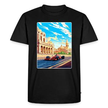 Circuit de Bakou Motorsport Race Azerbaïdjan Voyage WPA - T-shirt Premium bio Homme - noir - Devant - Nico (187cm)