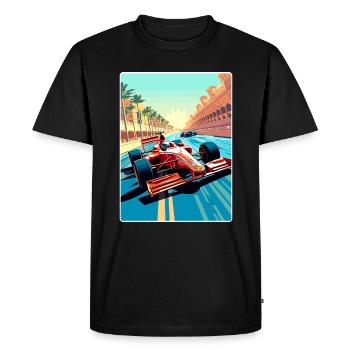 Abu Dhabi Circuit Motorsport Race Emirats Arabes Unis Travel Card - T-shirt Premium bio Homme - noir - Devant - Nico (187cm)