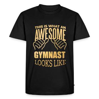 Gymnast Gymnast Gymnast - Men's Premium Organic T-Shirt - black - Front - Nico (187cm)