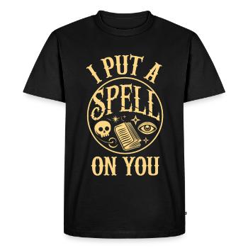J’ai mis un sort sur toi Costume de sorcière drôle d’Halloween - T-shirt Premium bio Homme - noir - Devant - Nico (187cm)