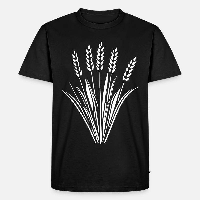 5 Ähren Getreide Weizen - Männer Premium Bio T-Shirt - Schwarz