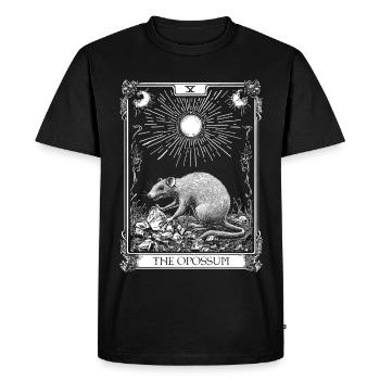 L’opossum opossum occulte drôle tarot carte de tarot - T-shirt Premium bio Homme - noir - Devant - Nico (187cm)