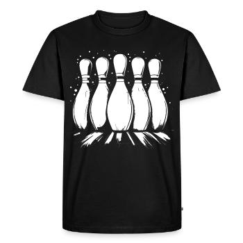 Bowling Pins - Men's Premium Organic T-Shirt - black - Front - Nico (187cm)
