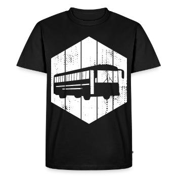 Bus Drawing - Men's Premium Organic T-Shirt - black - Front - Nico (187cm)