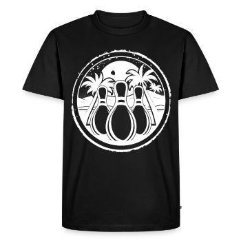 Bowling Logo - T-shirt Premium bio Homme - noir - Devant - Nico (187cm)