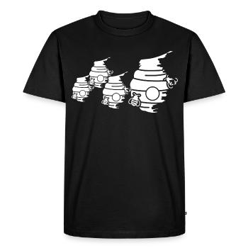 Croquis de la ruche - T-shirt Premium bio Homme - noir - Devant - Nico (187cm)