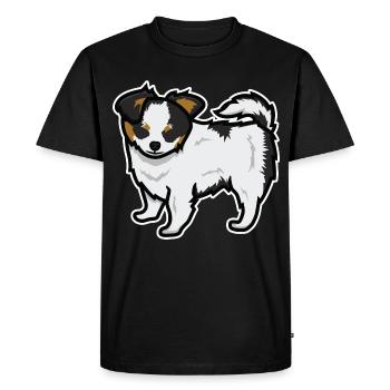 Dog Drawing - Men's Premium Organic T-Shirt - black - Front - Nico (187cm)