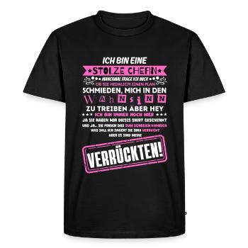 a proud of a troop of crazy - Men's Premium Organic T-Shirt - black - Front - Nico (187cm)