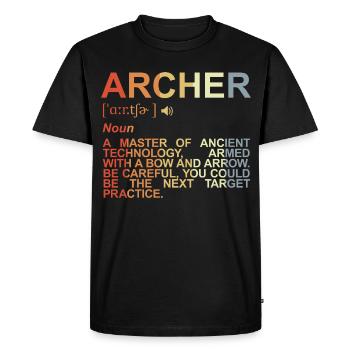 Archer Explanation of Terms - Men's Premium Organic T-Shirt - black - Front - Nico (187cm)