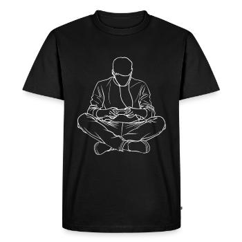 Croquis du joueur - T-shirt Premium bio Homme - noir - Devant - Nico (187cm)